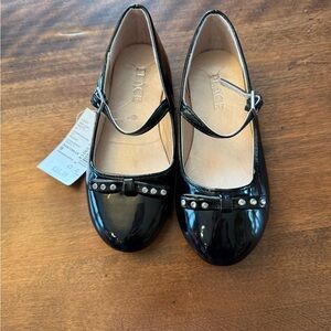 The Children's Place Shiny Black Dress Shoes with Bow